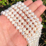 AA+ Freshwater Pearls Beads Round Cultured Pearls for Jewelry Making DIY