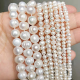 AA+ Freshwater Pearls Beads Round Cultured Pearls for Jewelry Making DIY