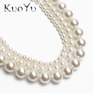 AA+ Shell Pearl Round Spacer Beads 15'' Strand
