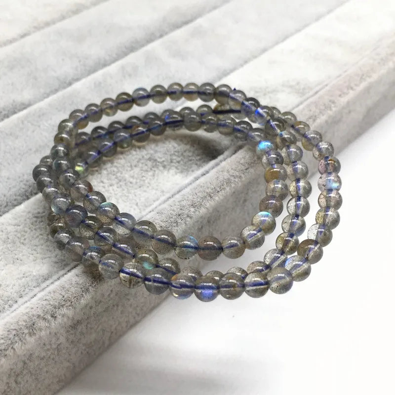 Labradonite Round Bead Bracelet & Necklace Set