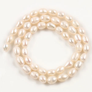 Pink Freshwater Pearls Beads Loose Oval Shape for DIY Necklace 15inch