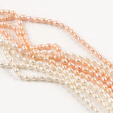 Pink Freshwater Pearls Beads Loose Oval Shape for DIY Necklace 15inch