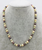 Freshwater Pearl 7-8mm Necklace 18" Multicolor Beads