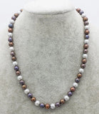 Freshwater Pearl 7-8mm Necklace 18" Multicolor Beads