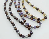 Freshwater Pearl 7-8mm Necklace 18" Multicolor Beads