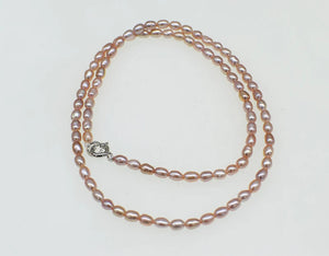Freshwater Pearl Pink/Purple 2-4mm Choker Necklace Beads