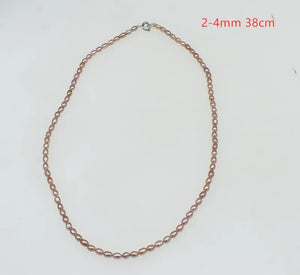 Freshwater Pearl Pink/Purple 2-4mm Choker Necklace Beads