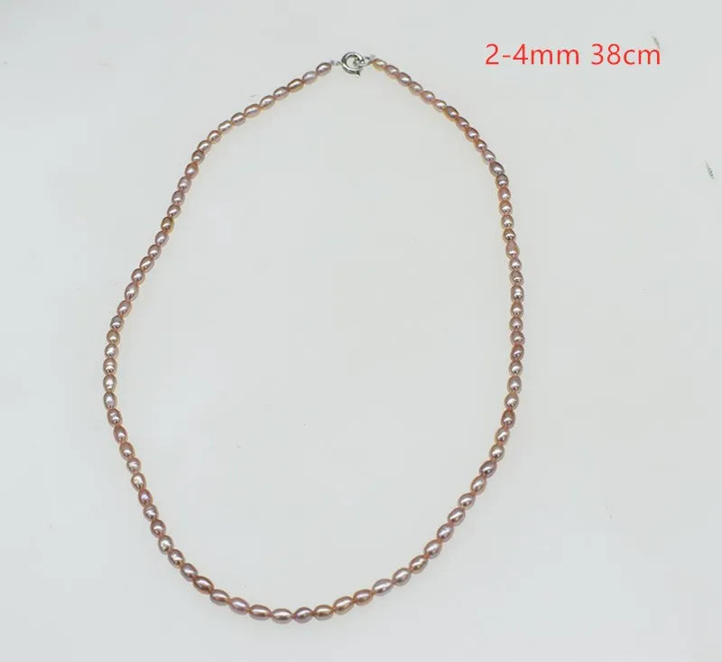 Freshwater Pearl Pink/Purple 2-4mm Choker Necklace Beads
