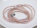 Freshwater Pearl Pink/Purple 2-4mm Choker Necklace Beads