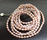 Freshwater Pearl Pink/Purple 2-4mm Choker Necklace Beads
