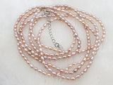 Freshwater Pearl Pink/Purple 2-4mm Choker Necklace Beads