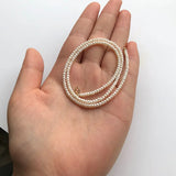 Freshwater Pearl Chocker Necklace 16in White/Pink/Purple Beads 3-4mm