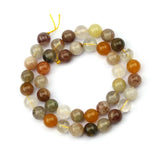 AA Natural Rutilated Quartz Hair Crystal Stone Beads 15 Inches