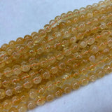 8mm Yellow Citrine Beads for Jewelry Making 15''