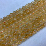 8mm Yellow Citrine Beads for Jewelry Making 15''