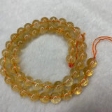 8mm Yellow Citrine Beads for Jewelry Making 15''