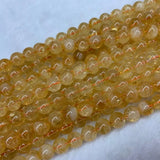 8mm Yellow Citrine Beads for Jewelry Making 15''
