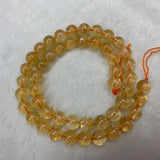 8mm Yellow Citrine Beads for Jewelry Making 15''