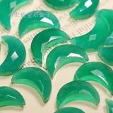 London Blue/White/Pink/Green/Lemon Quartz Moon Faceted Beads
