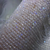 MOONSTONE roundel faceted 3*4NN RAINBOW loose beads for DIY jewelry