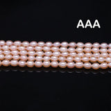 AAA Natural Freshwater Pearl High Rice Shape Purple Pink Jewelry DIY