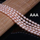 AAA Natural Freshwater Pearl High Rice Shape Purple Pink Jewelry DIY