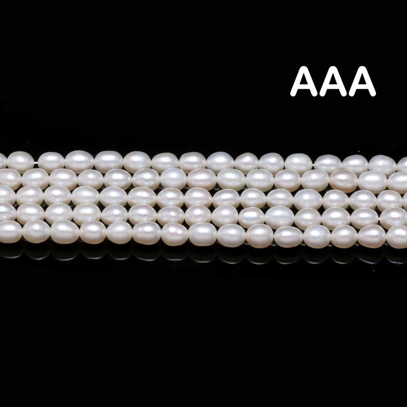AAA Natural Freshwater Pearl High Rice Shape Purple Pink Jewelry DIY