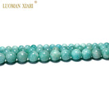 High Round Amazonite Stone Beads 6/8/10mm Strand 15.5''