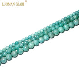High Round Amazonite Stone Beads 6/8/10mm Strand 15.5''