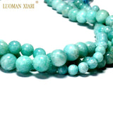 High Round Amazonite Stone Beads 6/8/10mm Strand 15.5''