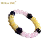 AAA Natural Stone Beads Bracelet - Rose Quartzs, Amethysts, Citrines