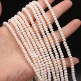 AAA+ 4-5mm Freshwater Pearl Beads Flat Round Small Loose Bead Jewelry Making