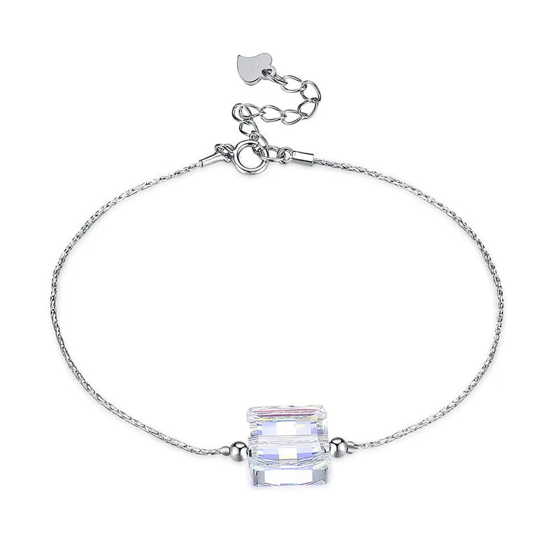 AAA+ Crystal 925 Sterling Silver Bracelet Charm for Women