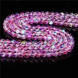 AAA+ Austrian Crystal Glass Beads Purple MoonStone Spacer Beads