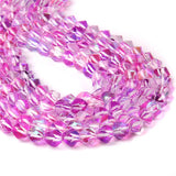 AAA+ Austrian Crystal Glass Beads Purple MoonStone Spacer Beads