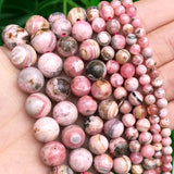 AAA Argentina Rhodochrosite Round Loose Beads DIY Jewelry Bracelet 7.5''