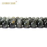 Hawk's Eye Natural Stone Round Beads 6/8/10mm Strand