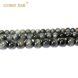 Hawk's Eye Natural Stone Round Beads 6/8/10mm Strand
