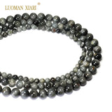 Hawk's Eye Natural Stone Round Beads 6/8/10mm Strand