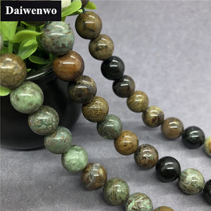 Natural Snake Skin Stone Gem 6/8/10mm Round Beads for DIY Jewelry