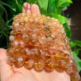Natural Citrines Stone Beads Yellow Quartz Loose Minerals 15''