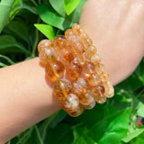 Natural Citrines Stone Beads Yellow Quartz Loose Minerals 15''