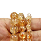 Natural Citrines Stone Beads Yellow Quartz Crystal for Jewelry Making