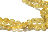 Natural Rutilated Quartz Round Stone Beads 15''