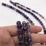 Purple Fluorite Stone Round Beads for Jewelry Making 6/8/10mm