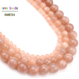 Natural Sunstone Round Stone Beads for Jewelry Making DIY 4mm 6mm 8mm 15''