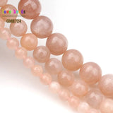 Natural Sunstone Round Stone Beads for Jewelry Making DIY 4mm 6mm 8mm 15''