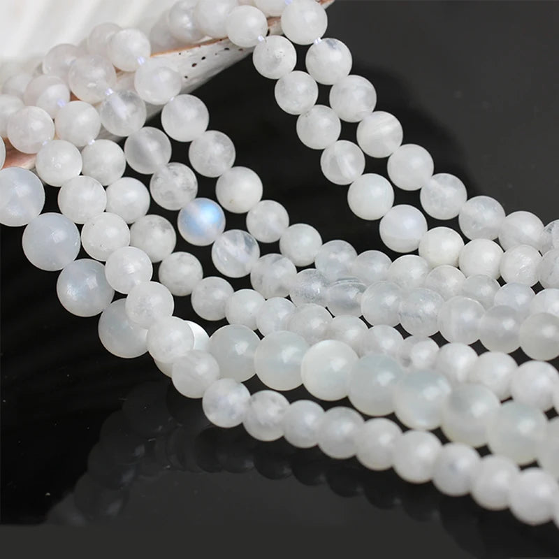 AAA+ Natural Moonstone Stone Round Loose Beads for DIY Bracelets 6/8/10mm