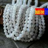 AAA+ Natural Moonstone Stone Round Loose Beads for DIY Bracelets 6/8/10mm
