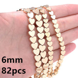 AAA+ Plated KC Hematite Love Heart Cube Beads for Jewelry Making